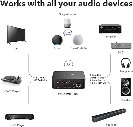 WiiM Pro Plus Wireless Audio Streamer AirPlay 2 & Chromecast