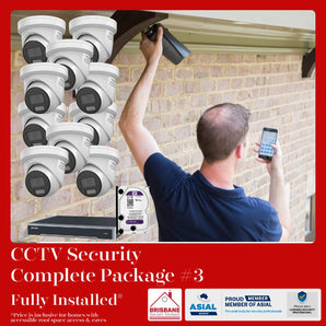 CCTV Complete Installed Solution Pack #3 16 Channel NVR, x10 6MP Cameras, 3TB HDD - Brisbane Guard Pack