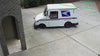 Smart Security camera footage of a delivery van being recognised by a smart security system and sending a notification to the customer with photos of the vehicle arriving at their front door